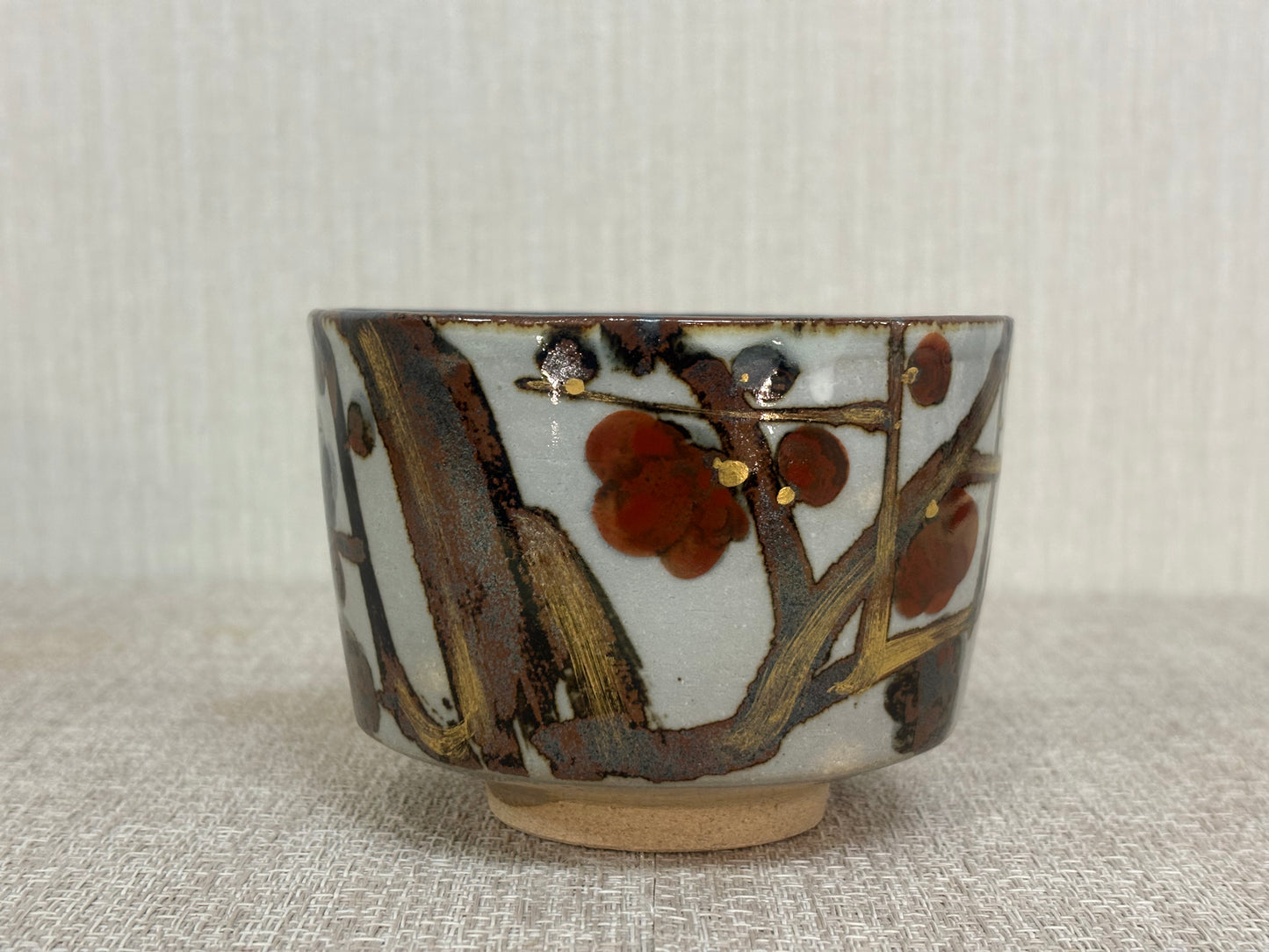 SBKTB137 山川敦司造 乾山写 梅絵 茶碗