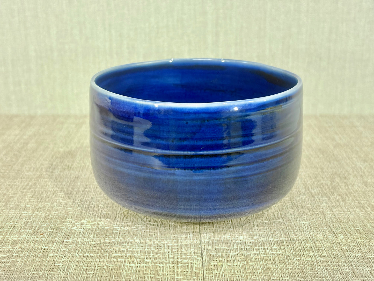 SBKTB193 加藤巌造　瑠璃彩　茶碗 藍彩