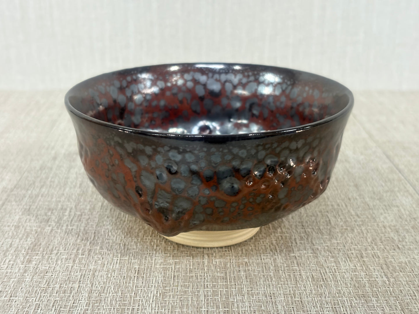 SBKTB145 湖西焼　祥鳳窯造　赤鉄釉　茶碗