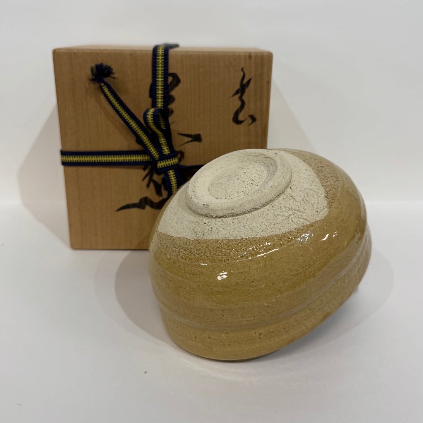 SBKTB01 作家物 黄瀬户茶碗（共箱）沓形