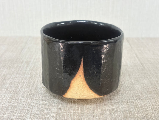 SBKTB165  香舟作 瀨戶黑 茶碗 小原木寫