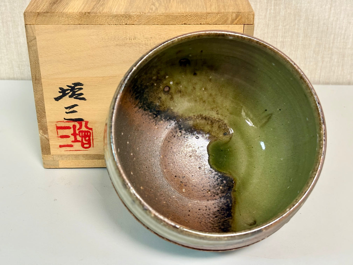 SBKTB280	増三造　灰釉　焼〆　茶碗